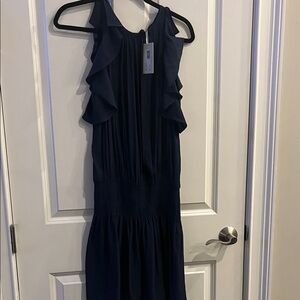 Ramy Brook Midnight Blue Ruffle Mini Dress